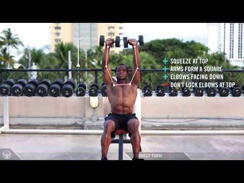 Видео: ЖИМ ГАНТЕЛЕЙ НА ПЛЕЧИ: Нагрузите плечи!
