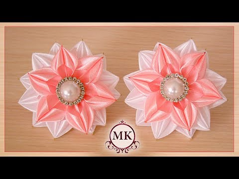 Видео: Резинки для волос из узкой ленты 1,2 см. Канзаши. МК / DIY. Kanzashi. Scrunchy.