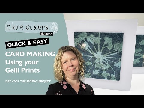 Видео: Как быстро сделать открытки с помощью отпечатков Gelli