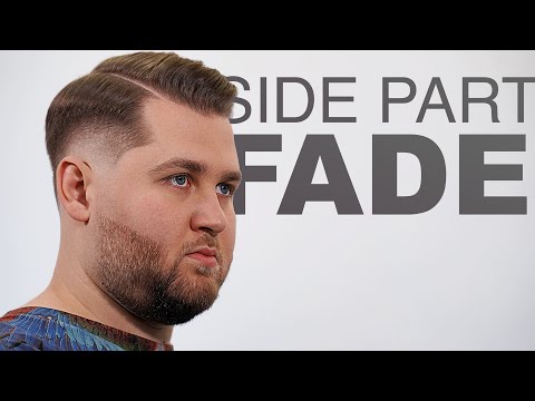 Видео: Чоловіча стрижка -  SIDE PART з елементом FADE / Олег Гиря