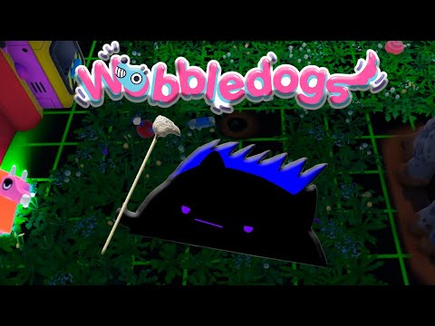 Видео: КОТ УБИРАЕТСЯ ЗА СОБАКАМИ?! | WOBBLEDOGS #8