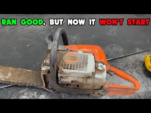 Видео: Бензопила STIHL MS211 не заводится (перегорел топливопровод)