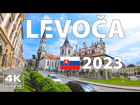 Видео: Левоча Словакия Прогулка Walking Tour ⛅️ 4K с Субтитрами