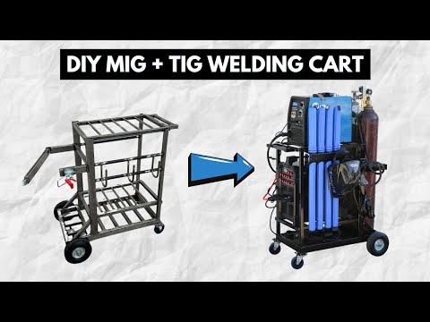 Видео: Сборка тележки для сварки MIG + TIG | Miller 211 + Primeweld 225X