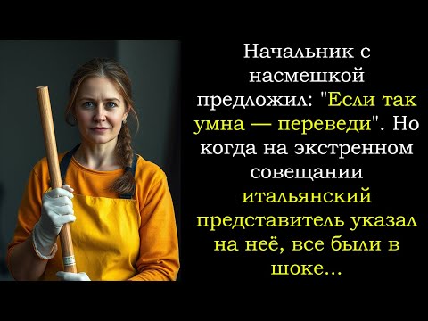 Видео: На совещании итальянец неожиданно показал на уборщицу — все застыли в шоке... Не пропустите финал!