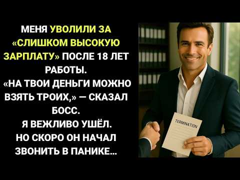 Видео: После 18 лет Мой БОСС УВОЛИЛ МЕНЯ за то что я "СТОЮ СЛИШКОМ МНОГО" — через неделю он ЗВОНИЛ в ПАНИКЕ