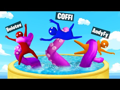 Видео: ЖИВОТИК ЛОПНЕТ ОТ УГАРА! ГИГАНТСКИЕ ЩУПАЛЬЦА vs СМЕШНЫЕ ЧЕЛОВЕЧКИ!