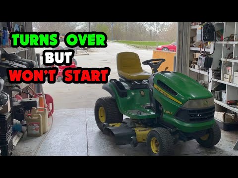 Видео: Садовая газонокосилка John Deer LA125 переворачивается, но не заводится (снимите и очистите карбю...