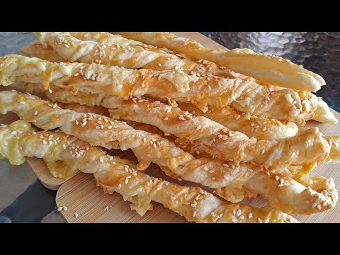 Видео: Что может быть проще! 👍СЫРНЫЕ ПАЛОЧКИ ИЗ ГОТОВОГО СЛОЕНОГО ТЕСТА!