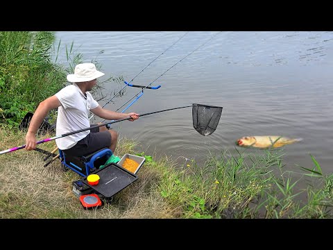 Видео: КАРАСЬ и ТОЛСТОЛОБ на ПЕНОПЛАСТ!!! Рыбалка на фидер и флэт кормушки