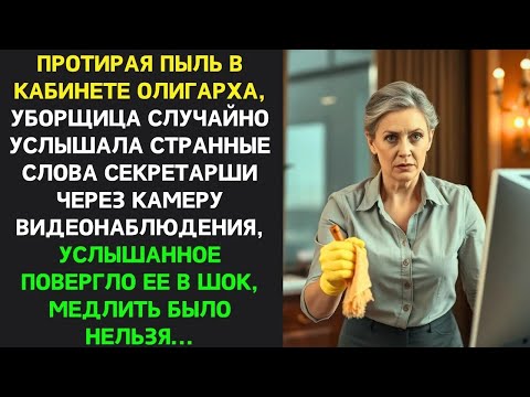 Видео: Убирая кабинет ШЕФА, уборщица СЛУЧАЙНО ПОДСЛУШАЛА секретаршу через КАМЕРУ  Услышанное ШОКИРОВАЛО