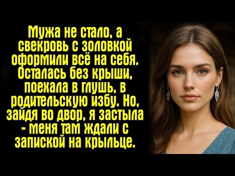 Видео: Мужа не стало, а свекровь с золовкой оформили всё на себя. Осталась без крыши, поехала в глушь
