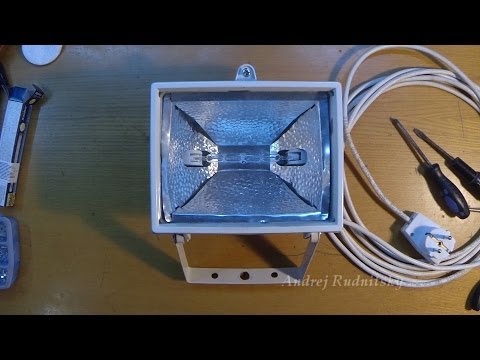Видео: Ремонт галогенового прожектора