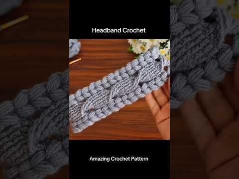 Видео: Самая красивая повязка на голову крючком. Справится и начинающий