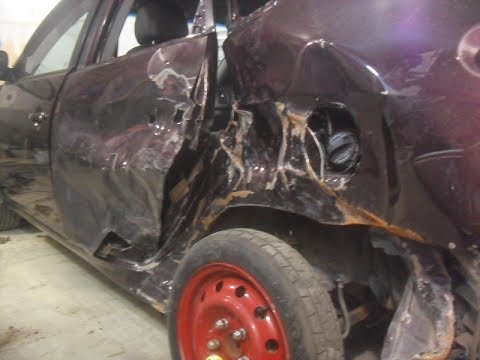 Видео: Кузовной ремонт. замена крыла Hyundai Elantra