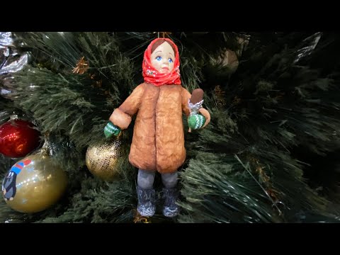 Видео: Роспись ватной ёлочной игрушки. Часть 2