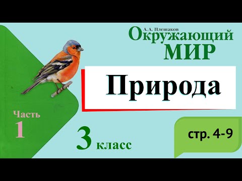 Видео: Природа. Окружающий мир. 3 класс, 1 часть. Учебник А. Плешаков стр. 4-9