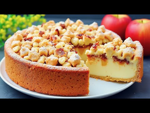 Видео: 🍎Я никогда не ел такого вкусного яблочного пирога! 😋 Яблочный пирог за 15 минут.