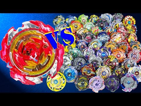 Видео: Beyblade Burst! Самая большая битва. 50 волчков против Revive Phoenix. Невероятный исход игры