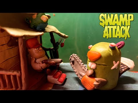 Видео: 🐊Swamp attack: диорама из пластилина( ремейк первого видео по Swamp attack)