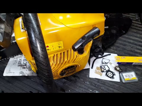 Видео: Ремонт карбюратора на бензопиле Чемпион 250. Заливает свечу, глохнет