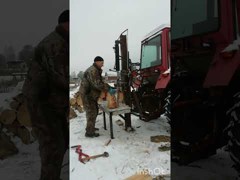 Видео: гидравлический колун от гидравлики т25