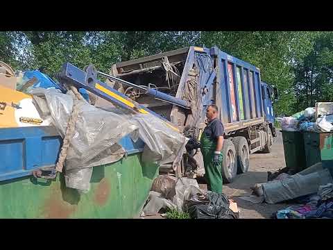 Видео: Мусоровоз БМ-7028, МАЗ Хартия. (Отпускной файл)