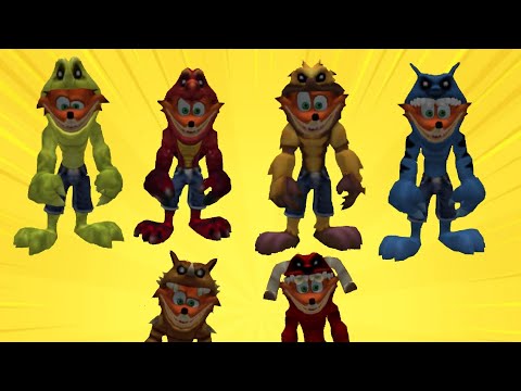 Видео: Все мутанты и костюмы:Crash of the Titans (Обзор)