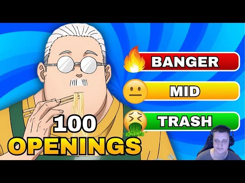Видео: 🎵 RATE THE ANIME OPENING (100 POPULAR Openings)🔥Anime Quiz | Реакция ​