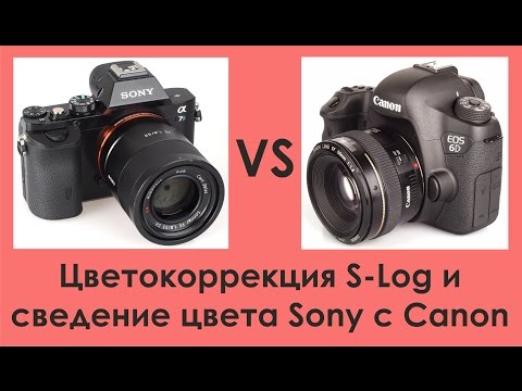 Видео: Цветокоррекция S-log и сведение цвета Sony с Canon