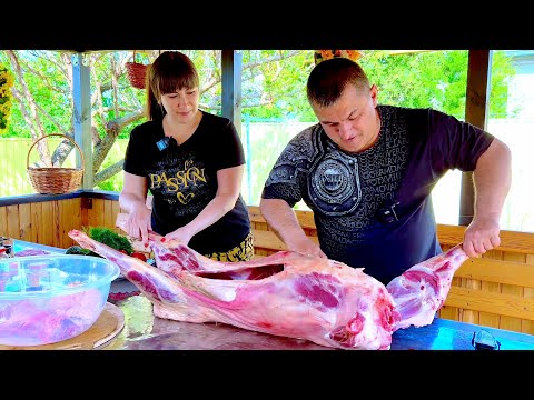 Видео: Готовим Барана 24 Кг На Ужин: Мясо Жареное В Казане И Шурпа На Костре!