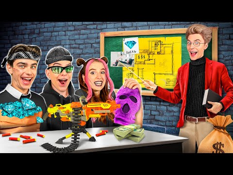 Видео: ШКОЛА БАНДИТОВ ! Стали БАНДИТАМИ на 24 Часа Челлендж !