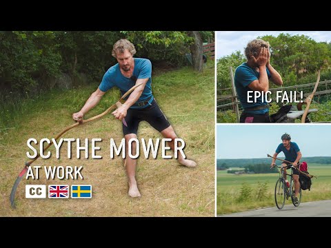 Видео: Скашивание 300 м² шведского садового луга + Полная неудача! | Как пользоваться косой