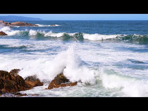 Видео: Расслабляющие прохладные волны, освежающее синее море ASMR 🌊 Звуки природы, белый шум