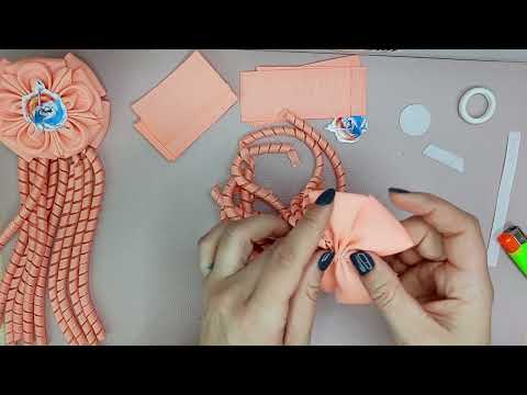 Видео: Бантики из репсовой ленты со спиральками .