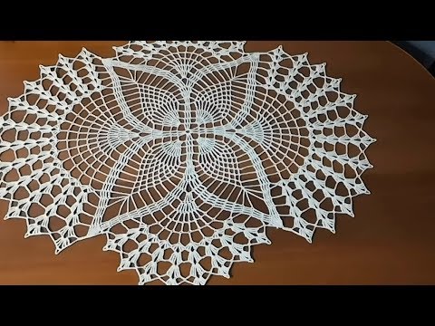 Видео: Салфетка ажурная 3Часть. Салфетка для начинающих.