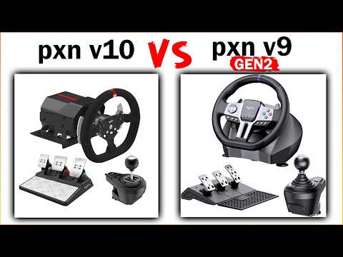 Видео: Игровой руль с педалями PXN v9 gen2 и PXNv10 - сравнение,пользовательский опыт, выявленные "болячки"