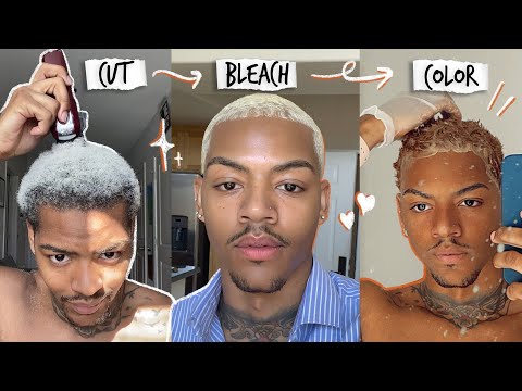 Видео: Преображение волос!! НАКОНЕЦ-ТО попробовал новый цвет... прощай платина? 😭 | Тарек Али