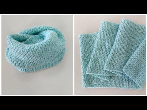 Видео: Снуд крючком  в 2 оборота на любой размер. Узор "РИС" крючком / crochet snood scarf