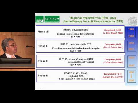 Видео: Гипертермия в онкологии - лечение сарком мягких тканей высокого риска