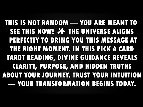 Видео: 💖 «Вселенная привела вас сюда! Это послание найдёт вас ✨ | Выберите карту Таро»
