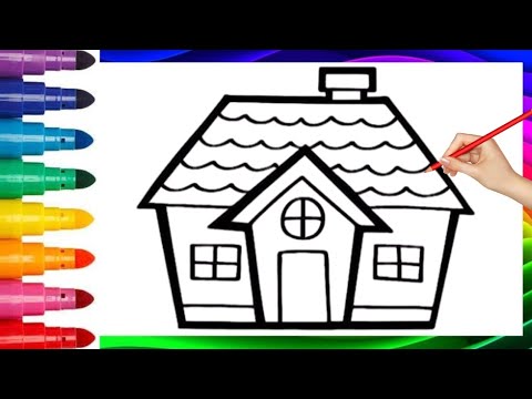 Видео: Как нарисовать и раскрасить дом мечты | Простое пошаговое руководство по рисованию
