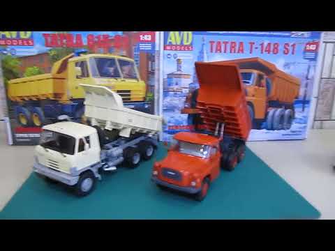 Видео: Сборная модель AVD models самосвал TATRA 815 S1  TATRA T-148 S1