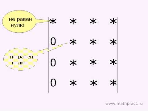 Видео: Алгоритм приведения матрицы к треугольному виду