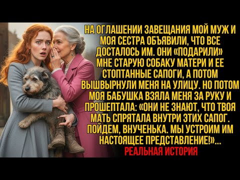 Видео: Муж с сестрой забрали наследство и выгнали меня лишь в старых сапогах. Но бабушка знала о секрете…!