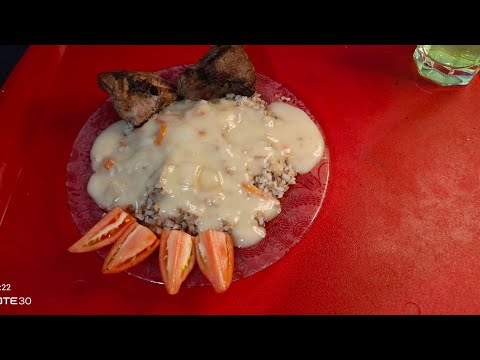 Видео: Мукбанг// Гречка С Подливом И Шашлык
