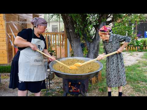 Видео: Приготовление традиционной азербайджанской халвы | Village Life