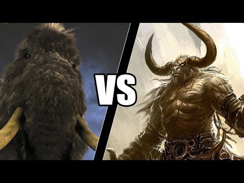 Видео: Эпическая схватка МАМОНТА и МИНОТАВРА