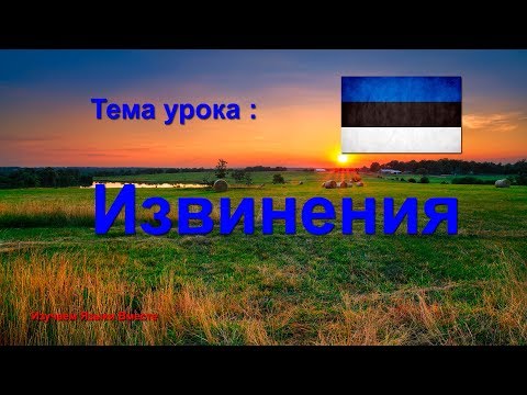 Видео: Изучаем  Эстонский | Тема урока: Извинения - Vabandamine. Эстонский язык