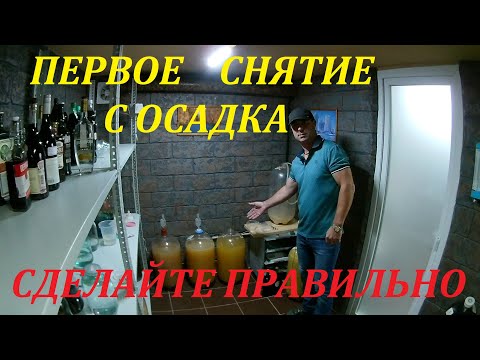 Видео: Снятие с дрожжевого осадка.Первое и очень важное.